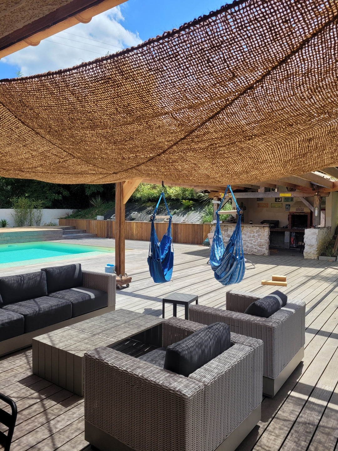 Sonnensegel aus Kokosfaser