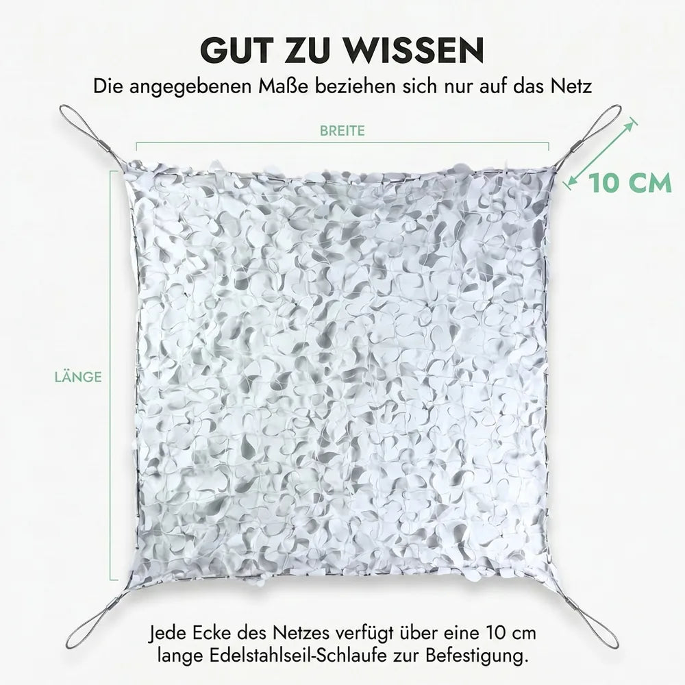 Tarnnetz mit Stahlseil