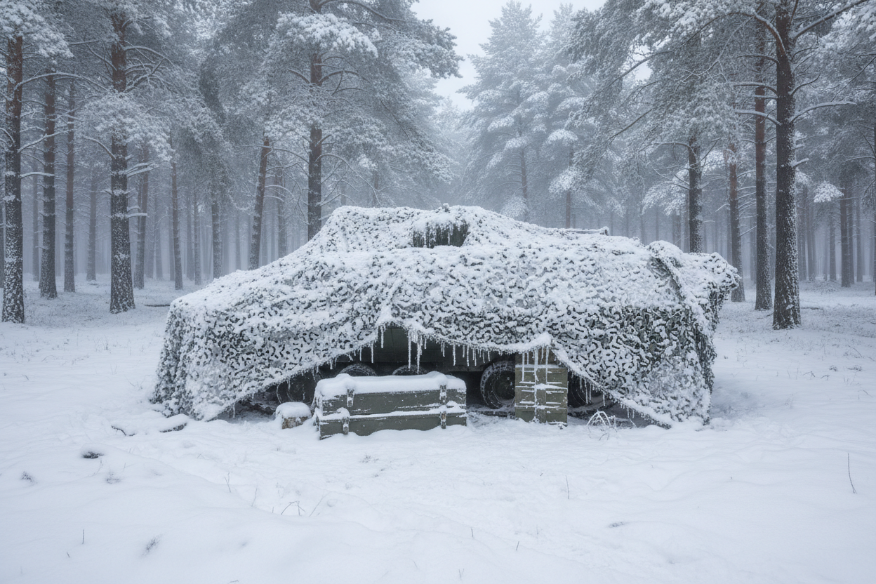 tarnnetz im winter