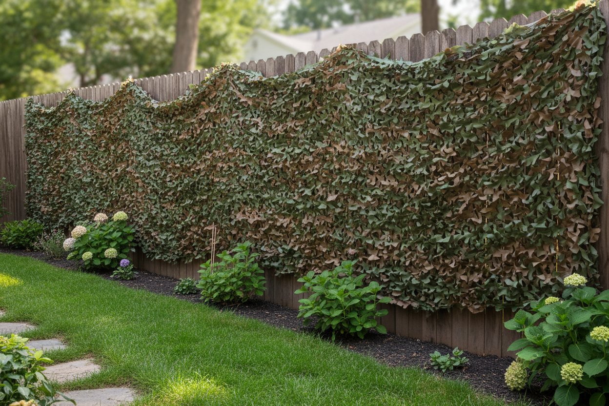 Tarnnetze für den Gartenzaun