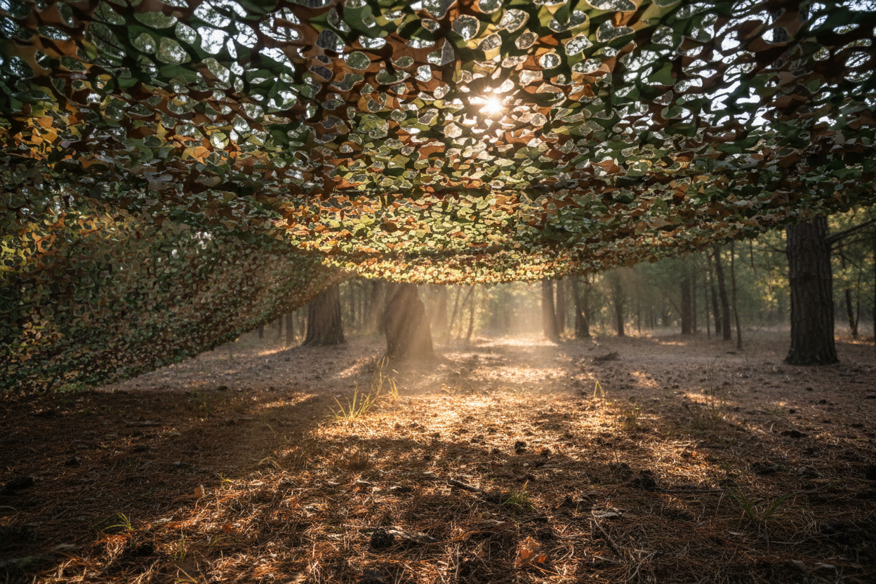 Wie viel Schatten spendet ein Tarnnetz
