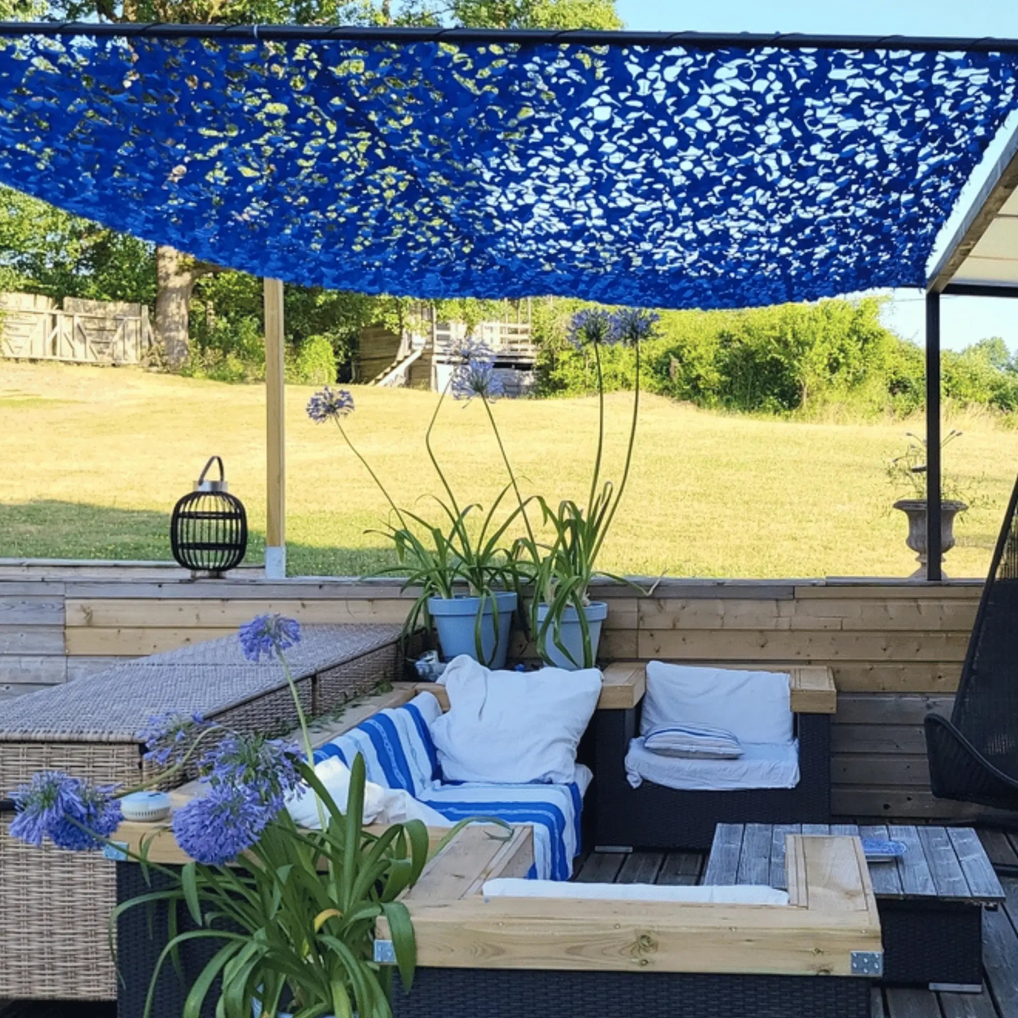 Tarnnetz Blau