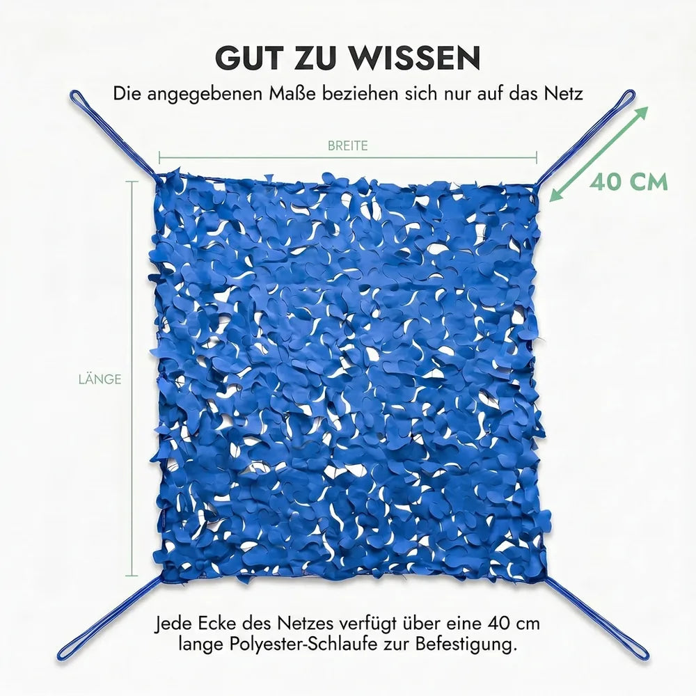 Tarnnetz Dreieck Blau