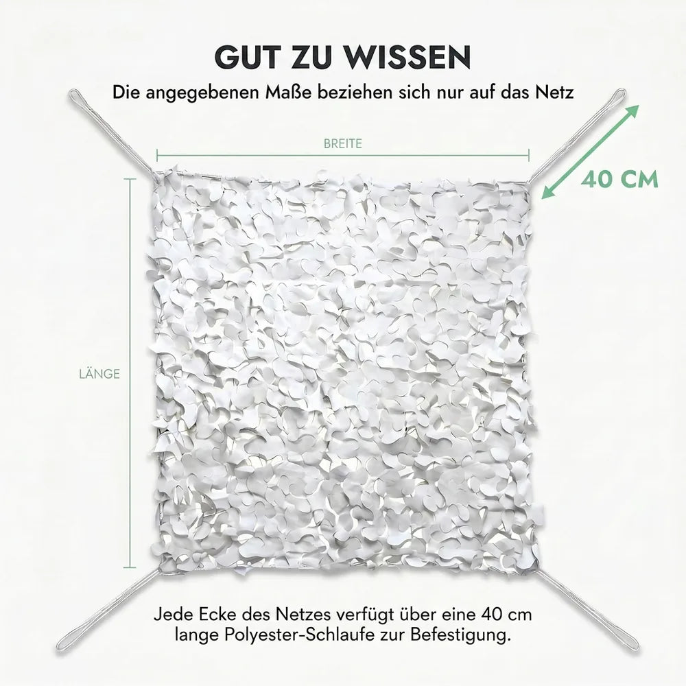 Tarnnetz Dreieck Weiß