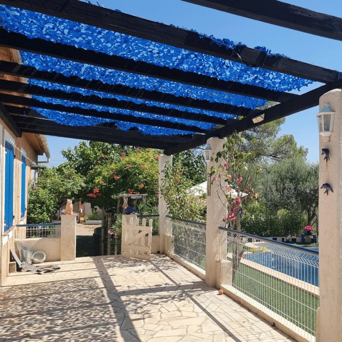 Tarnnetz Blau 8