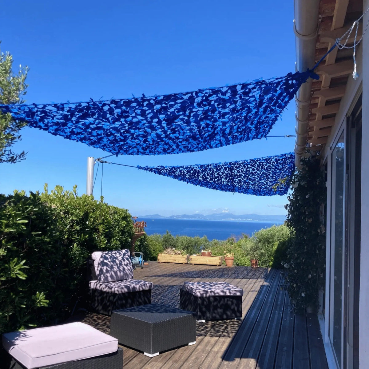 Tarnnetz Blau 5