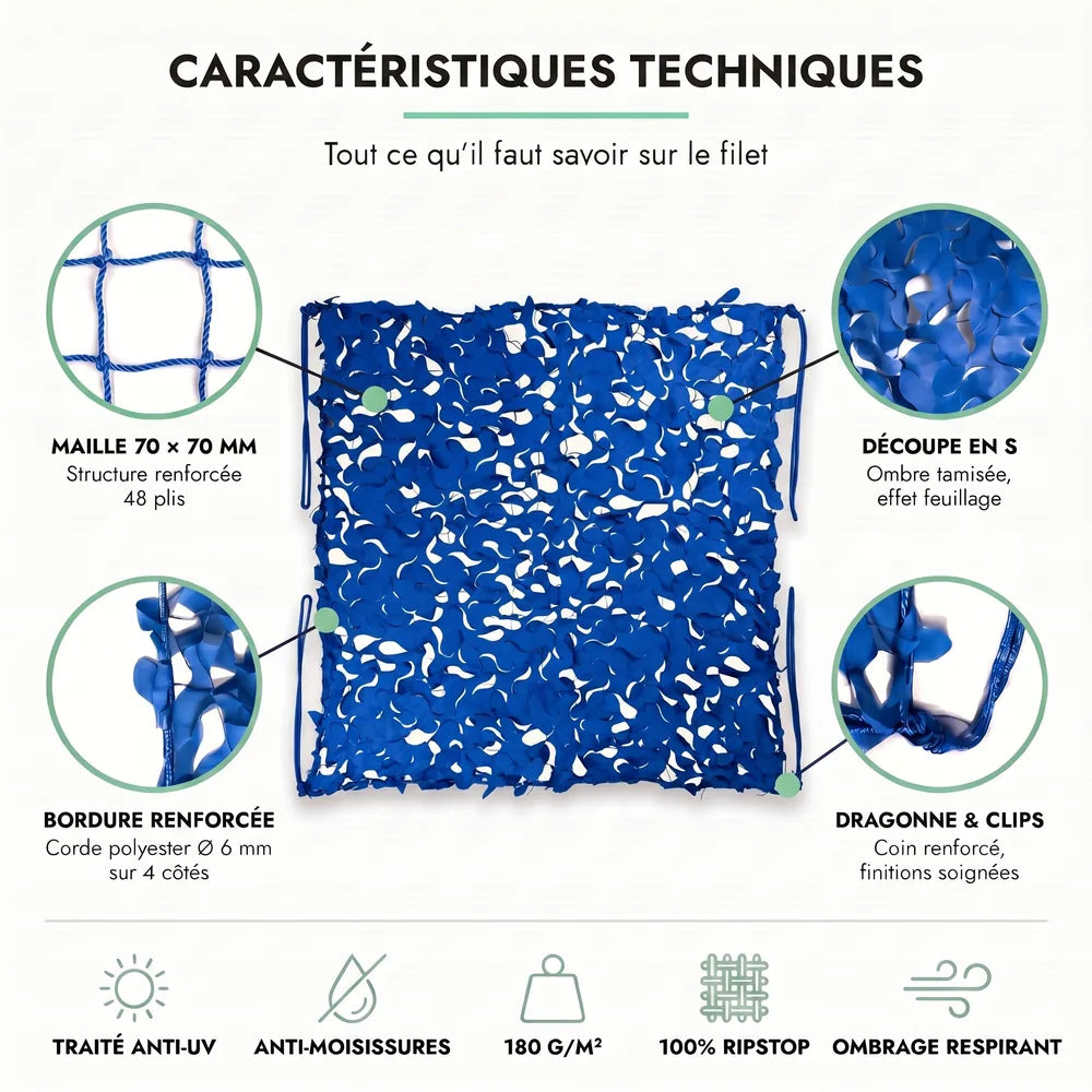 Tarnnetz Blau 2