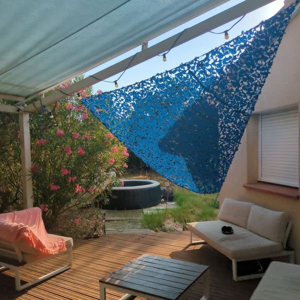 Tarnnetz Dreieck Blau 4