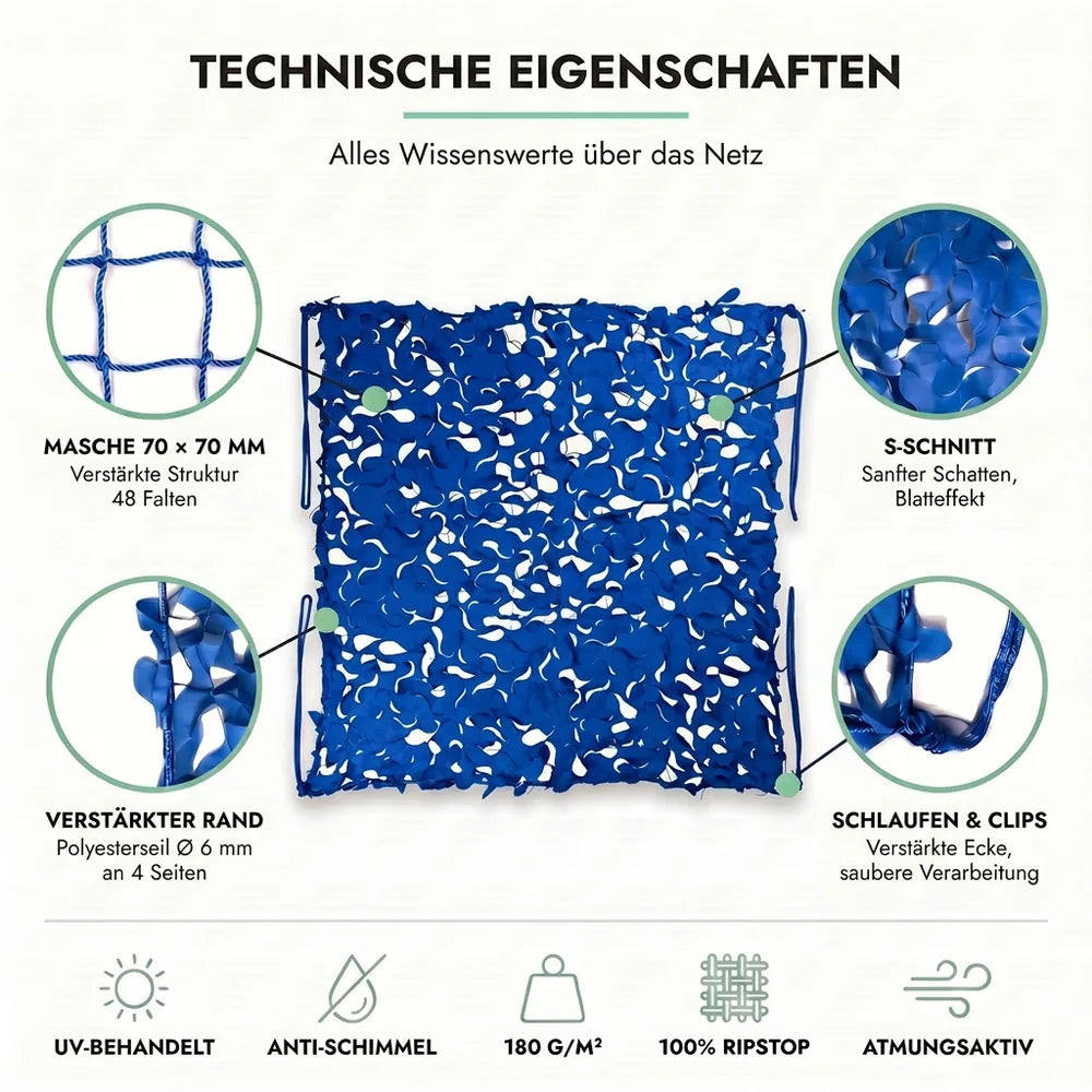 Tarnnetz Blau