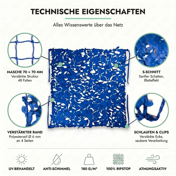 Tarnnetz Blau