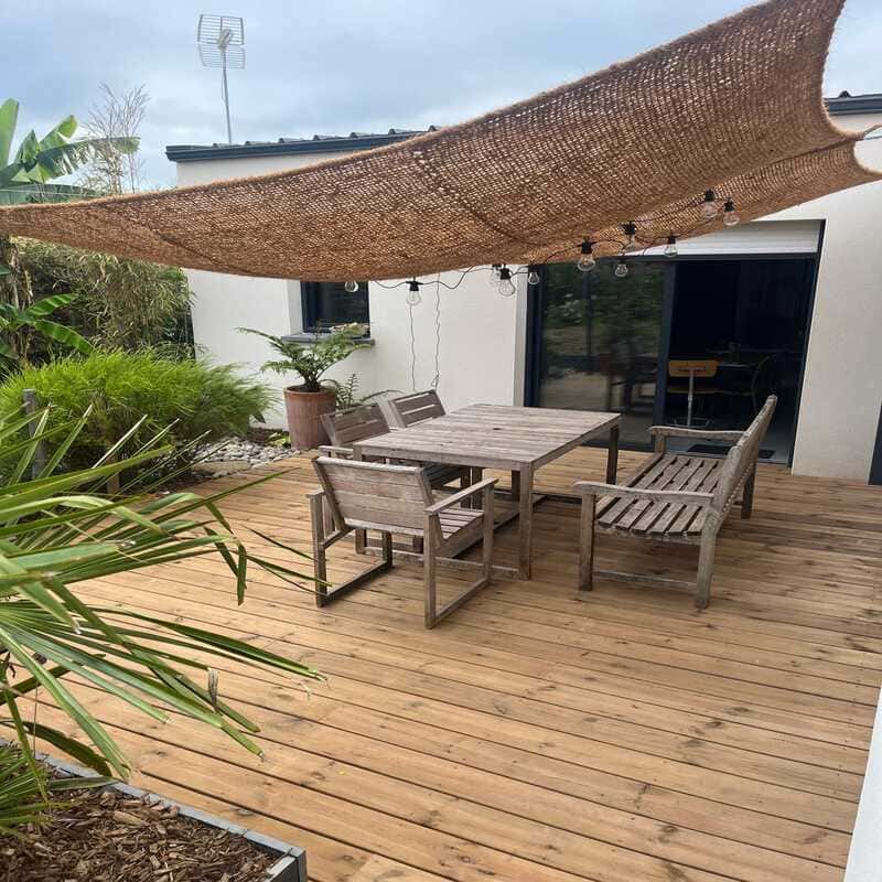 Sonnensegel aus Kokosfaser
