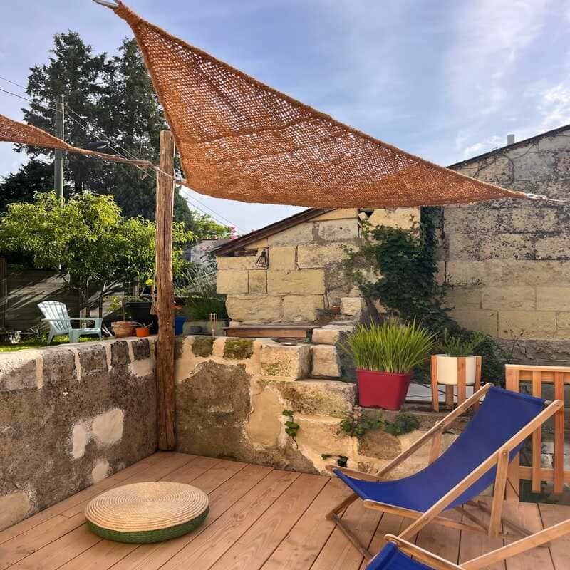 voile d'ombrage en toile de coco

